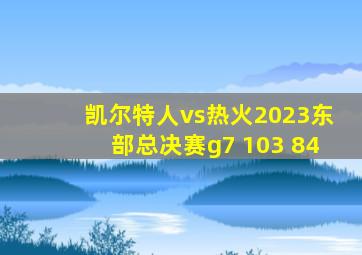 凯尔特人vs热火2023东部总决赛g7 103 84